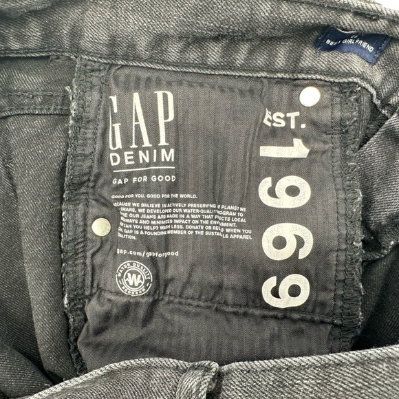 Gap for Good Mid Rise Best Girlfriend Jeans Black Dark Wash Size 26 Women’s - Picture 11 of 14